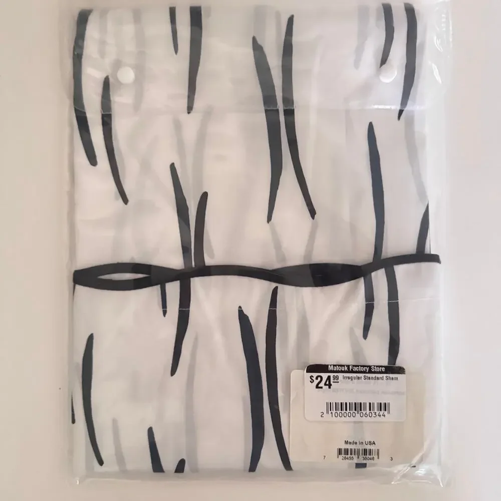 Lulu DK Matouk Abstract Brushstroke Standard Sham NEW (irregular) Factory Store